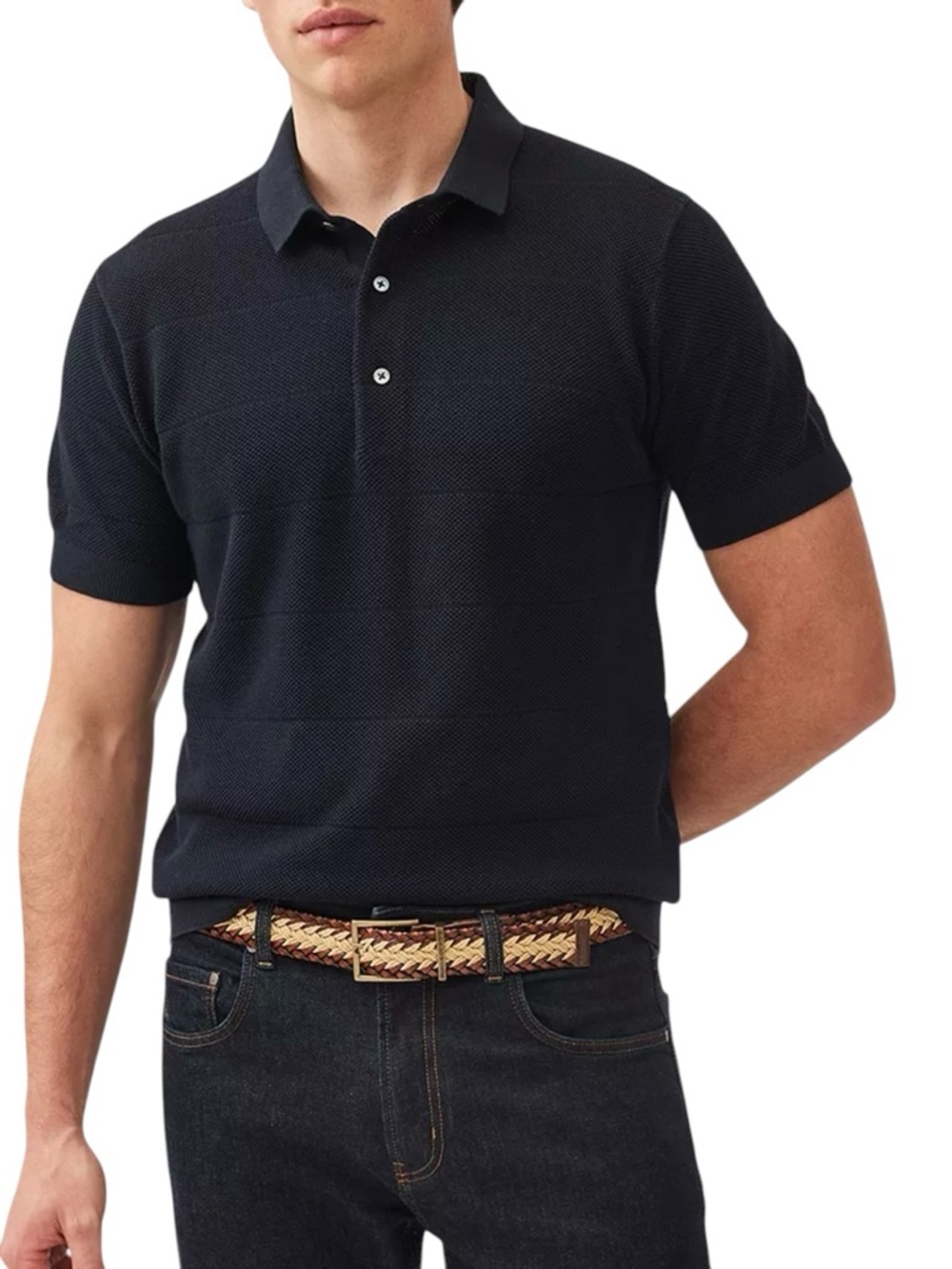 Todd & Gunn Men’s XL Polo Shirt Regular Fit Flat Knit Classic Casual Top Cotton